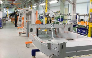 Evora Chassis beginning the assembly process