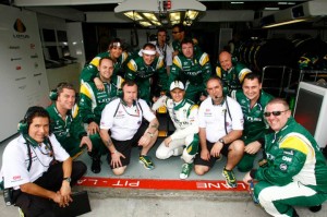 Heikki Kovalainen Pit Garage Lotus Racing Malaysian Grand Prix 2010 Heikki Kovalainen Pit Garage Lotus Racing Malaysian Grand Prix 2010