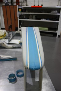 Lotus T127 F1 nose cone paint prep
