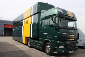 Lotus F1 Racing team hauler trailer