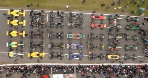 Classic Team Lotus Festival Grid F1 cars